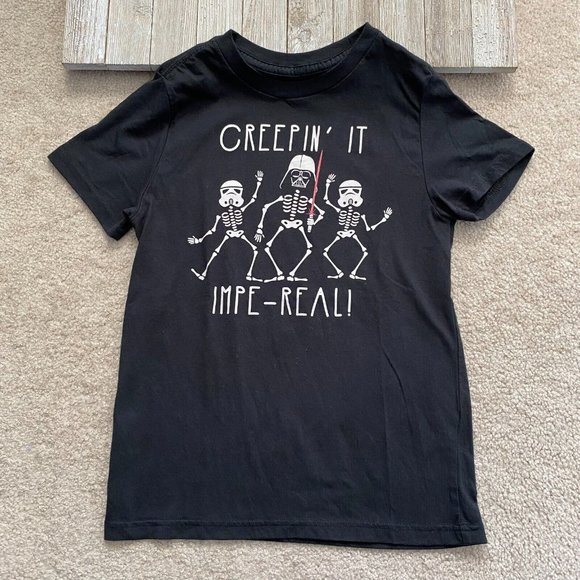 Star Wars Mad Engine M Creepin' It Impe-Real Skeleton Darth Vader Troopers Tee - Picture 2 of 13